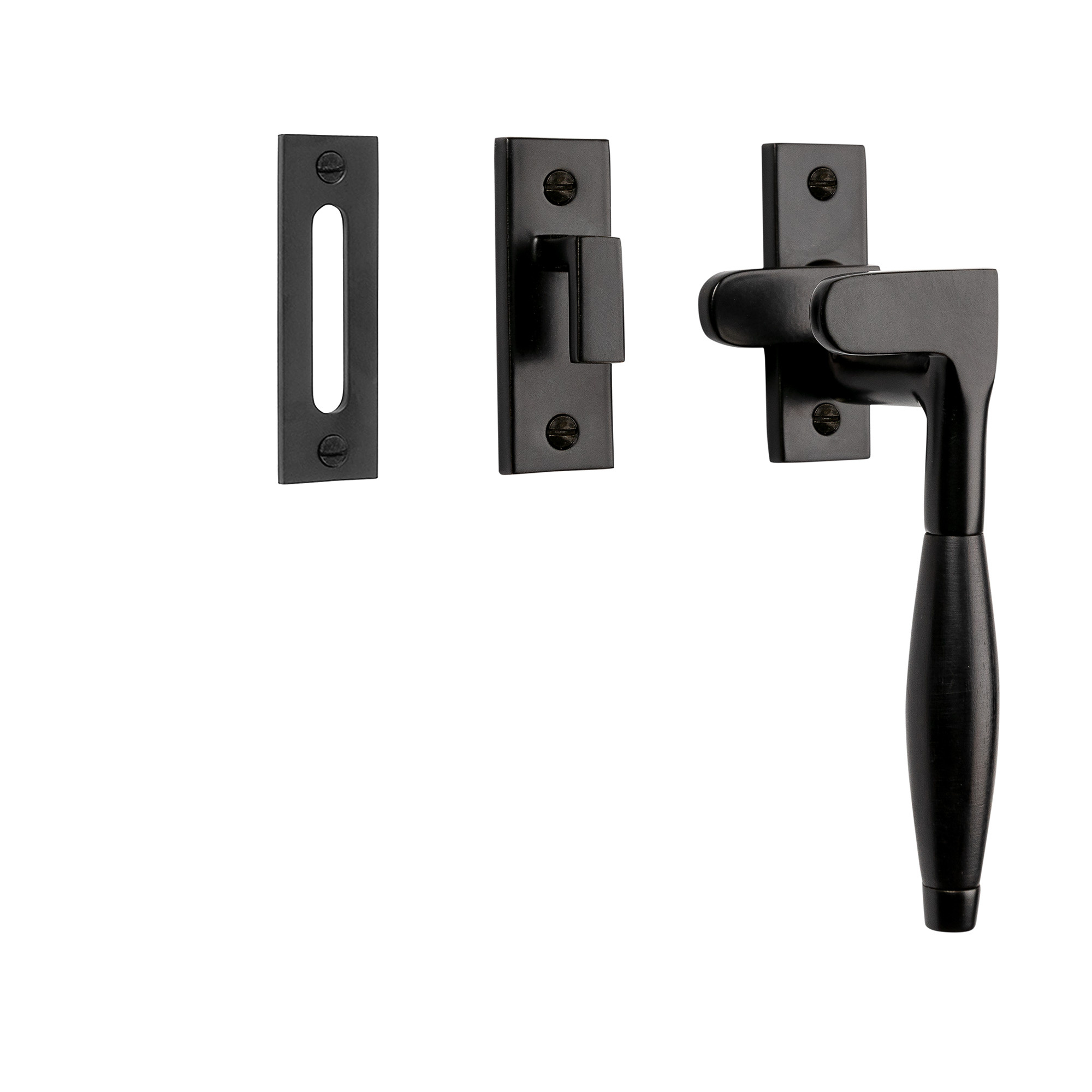 De Oude Deurklink Raamsluiting Klassiek ventilatiestand mat zwart rechts