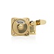 De Oude Deurklink WC slot hendel met bocht messing gelakt De Oude Deurklink WC slot hendel met bocht messing gelakt