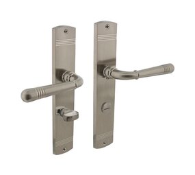 Intersteel Deurklink Helena op schild WC slot 63mm nikkel mat