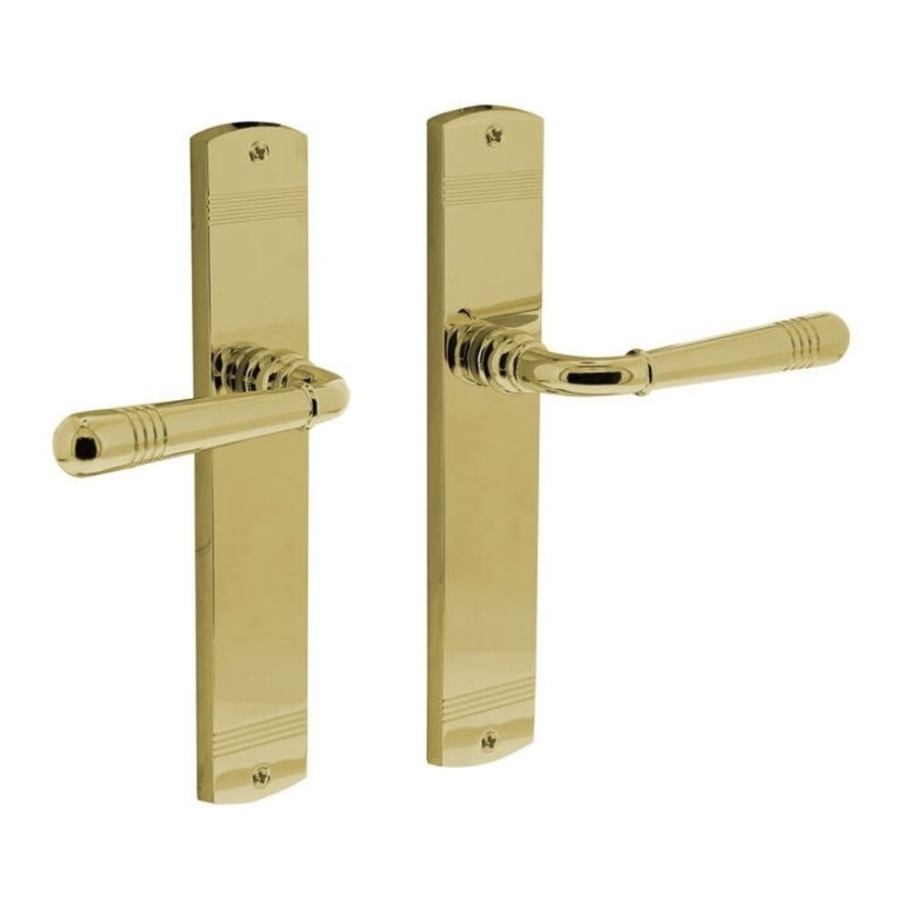 Intersteel Deurklink Helena op schild 235x45x8 mm blind messing gelakt Intersteel Deurklink Helena op schild 235x45x8 mm blind messing gelakt