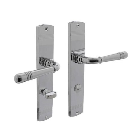 Intersteel Deurklink Helena op schild 235x45x8mm met WC63/8mm chroom Intersteel Deurklink Helena op schild 235x45x8mm met WC63/8mm chroom