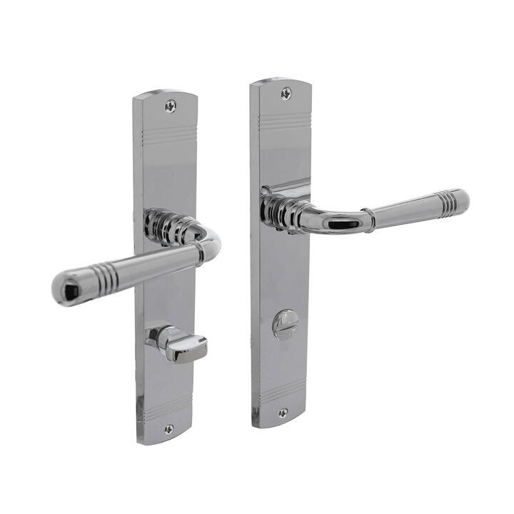Intersteel Deurklink Helena op schild 235x45x8mm met WC63 8mm chroom