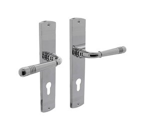 Intersteel Deurklink Helena op schild profielcilindergat 55mm chroom Intersteel Deurklink Helena op schild profielcilindergat 55mm chroom