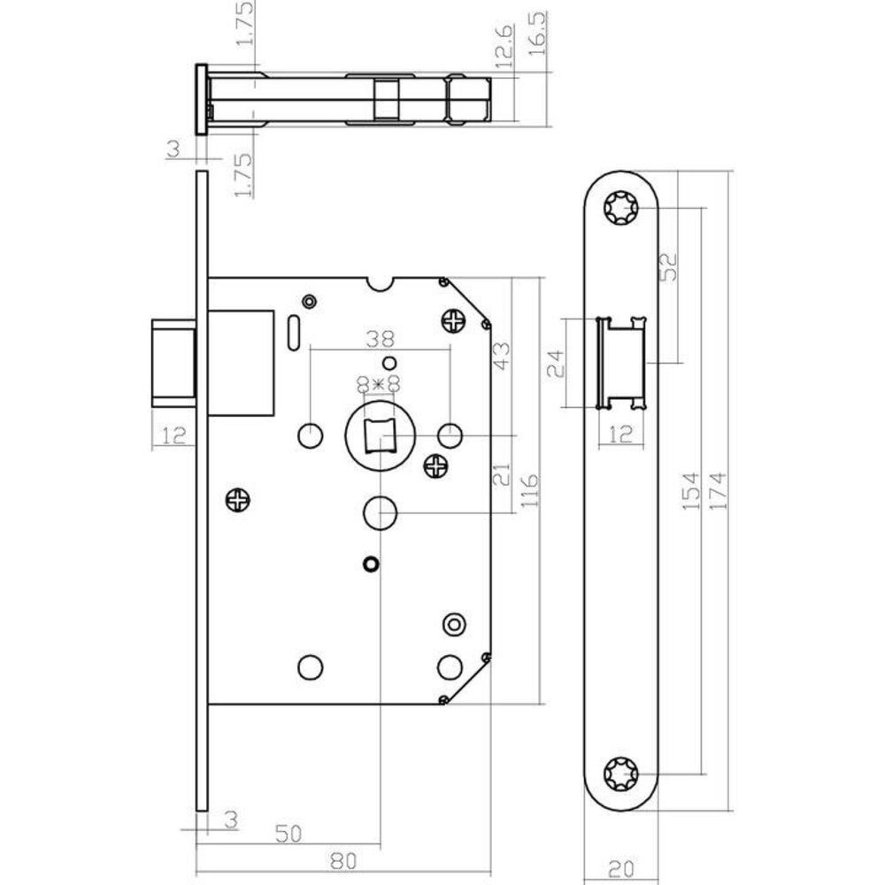 Intersteel Woningbouw loopslot wit