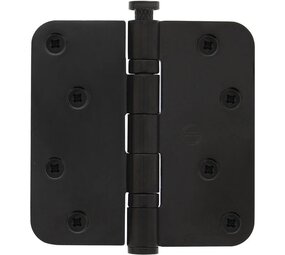 Intersteel Kogellagerscharnier ronde hoeken 89x89mm RVS zwart tot 70 kilo