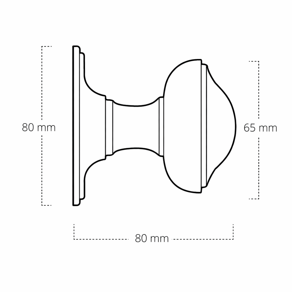 De Oude Deurklink Voordeurknop 80mm - Rond draaibaar mat nikkel | De Oude Deurklink jaren 30 voordeurbeslag