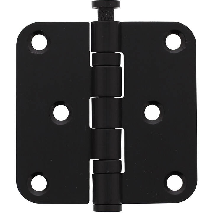 Intersteel Kogellagerscharnier ronde hoeken 76x76mm RVS zwart tot 50 kilo