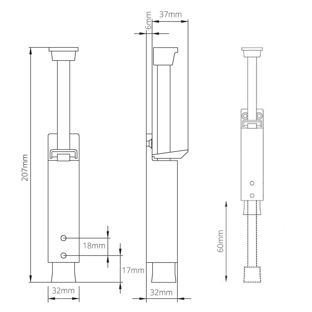 Dulimex Luxe deurvastzetter schootuitslag van 60 mm met F1 finish | De Oude Deurklink klassiek buitendeurbeslag Dulimex Luxe deurvastzetter schootuitslag van 60 mm met F1 finish | De Oude Deurklink klassiek buitendeurbeslag