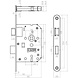 Intersteel Woningbouw klavier dag- en nachtslot geborsteld RVS 55 mm | De Oude Deurklink jaren 30 deurbeslag Intersteel Woningbouw klavier dag- en nachtslot geborsteld RVS 55 mm | De Oude Deurklink jaren 30 deurbeslag