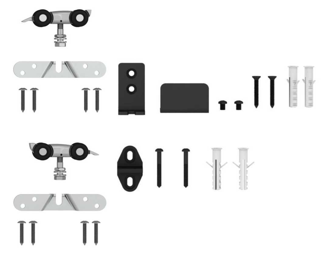 Mooi Deurbeslag Tweede Deurpakket voor Nova Schuifdeursysteem zwart