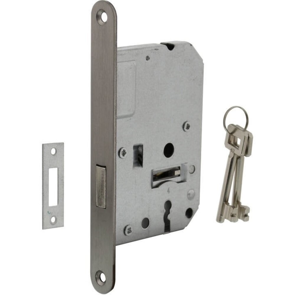 Intersteel Woningbouw klavier kastslot geborsteld RVS 55 mm | De Oude Deurklink jaren 30 deurbeslag Intersteel Woningbouw klavier kastslot geborsteld RVS 55 mm | De Oude Deurklink jaren 30 deurbeslag