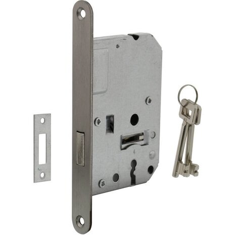 Intersteel Woningbouw klavier kastslot geborsteld RVS 55 mm | De Oude Deurklink jaren 30 deurbeslag Intersteel Woningbouw klavier kastslot geborsteld RVS 55 mm | De Oude Deurklink jaren 30 deurbeslag