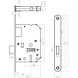 Intersteel Woningbouw klavier kastslot geborsteld RVS 55 mm | De Oude Deurklink jaren 30 deurbeslag Intersteel Woningbouw klavier kastslot geborsteld RVS 55 mm | De Oude Deurklink jaren 30 deurbeslag