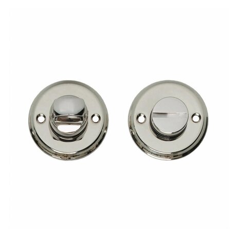 Intersteel WC slot rond met schroefgaten nikkel Intersteel WC slot rond met schroefgaten nikkel