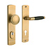 Retro buitendeurbeslag knop/klink PC92 getrommeld messing look Retro buitendeurbeslag knop/klink PC92 getrommeld messing look