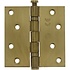 Kogellagerscharnier RVS rechte hoeken 89x89mm PVD mat messing tot 70 kilo Kogellagerscharnier RVS rechte hoeken 89x89mm PVD mat messing tot 70 kilo