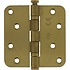Kogellagerscharnier RVS ronde hoeken 89x89mm PVD mat messing tot 70 kilo Kogellagerscharnier RVS ronde hoeken 89x89mm PVD mat messing tot 70 kilo