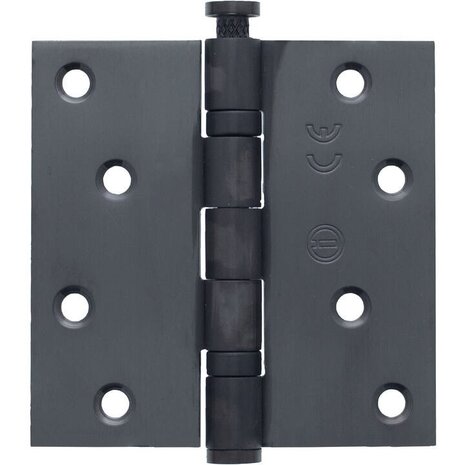 Intersteel Kogellagerscharnier RVS rechte hoeken 89x89mm PVD antraciet tot 70 kilo Intersteel Kogellagerscharnier RVS rechte hoeken 89x89mm PVD antraciet tot 70 kilo