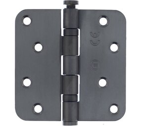 Intersteel Kogellagerscharnier RVS ronde hoeken 89x89mm PVD antraciet tot 70 kilo Intersteel Kogellagerscharnier RVS ronde hoeken 89x89mm PVD antraciet tot 70 kilo
