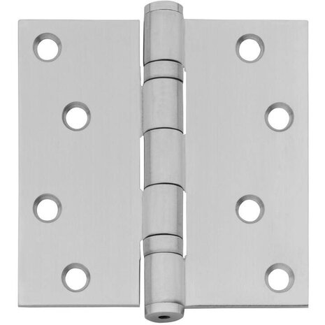 Intersteel Kogellagerscharnier rechte hoeken 89x89mm RVS geborsteld tot 70 kilo Intersteel Kogellagerscharnier rechte hoeken 89x89mm RVS geborsteld tot 70 kilo