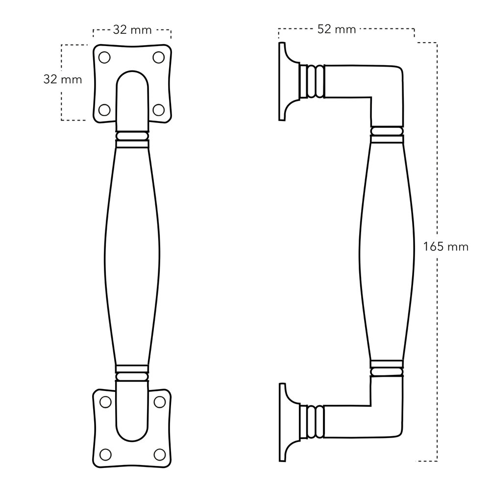 De Oude Deurklink Handgreep klassiek 165mm- mat nikkel De Oude Deurklink Handgreep klassiek 165mm- mat nikkel
