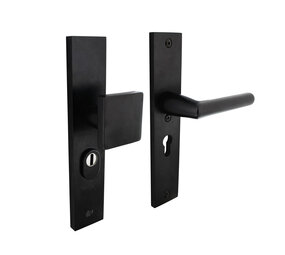 Intersteel Veiligheidsbeslag kerntrekbeveiliging skg3 profielcilinder 55 mm rechthoekig voordeurbeslag zwart Intersteel Veiligheidsbeslag kerntrekbeveiliging skg3 profielcilinder 55 mm rechthoekig voordeurbeslag zwart