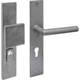 Intersteel SKG3 veiligheidsbeslag rechthoekig greep/klink Luzern met kerntrekbeveiliging rvs getrommeld PC 72mm Intersteel SKG3 veiligheidsbeslag rechthoekig greep/klink Luzern met kerntrekbeveiliging rvs getrommeld PC 72mm