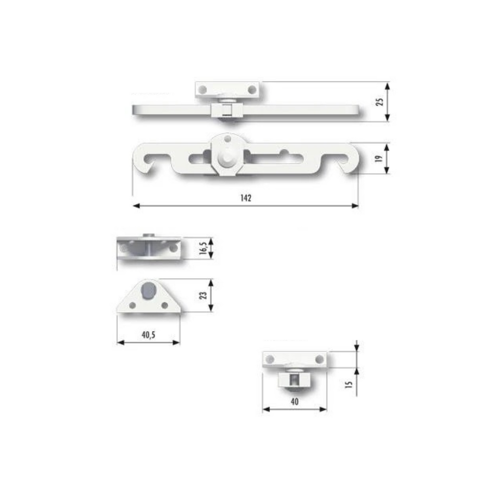 Intersteel SecuMax raamuitzetter binnendraaiend zwart Intersteel SecuMax raamuitzetter binnendraaiend zwart