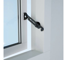 Intersteel SecuMax raamuitzetter buitendraaiend zwart Intersteel SecuMax raamuitzetter buitendraaiend zwart