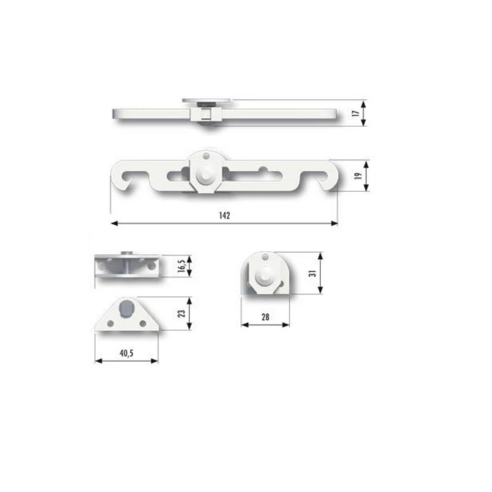 Intersteel SecuMax raamuitzetter buitendraaiend wit Intersteel SecuMax raamuitzetter buitendraaiend wit