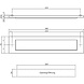 Intersteel Set brievenbus en tochtwering rechthoekig PVD messing getrommeld