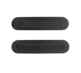 Intersteel Set brievenbus en tochtwering ovaal zwart Intersteel Set brievenbus en tochtwering ovaal zwart