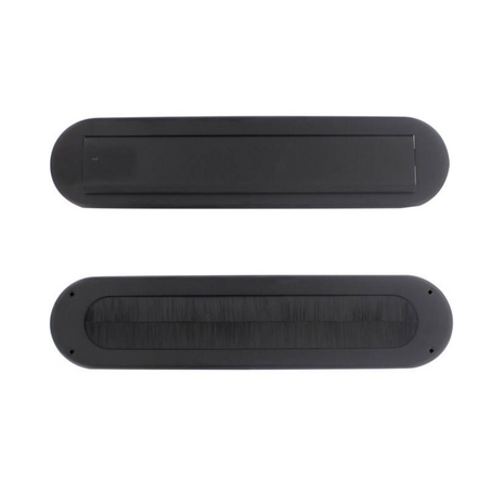 Intersteel Set brievenbus en tochtwering ovaal zwart Intersteel Set brievenbus en tochtwering ovaal zwart