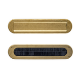 Intersteel Set brievenbus en tochtwering ovaal PVD messing getrommeld