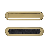 Intersteel Set brievenbus en tochtwering ovaal PVD messingkleur