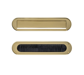 Intersteel Set brievenbus en tochtwering ovaal PVD messingkleur Intersteel Set brievenbus en tochtwering ovaal PVD messingkleur
