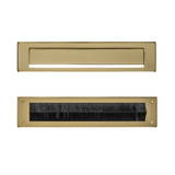 Intersteel Set brievenbus en tochtwering rechthoekig PVD messingkleur