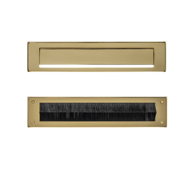 Intersteel Set brievenbus en tochtwering rechthoekig PVD messingkleur Intersteel Set brievenbus en tochtwering rechthoekig PVD messingkleur
