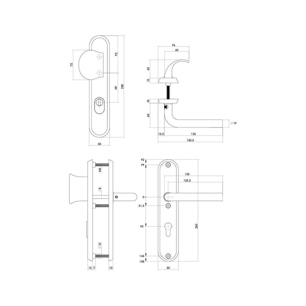 Intersteel Intersteel Veiligheidsbeslag Luzern SKG3 PVD messing getrommeld PC92mm kerntrekbeveiliging | De Oude Deurklink klassiek buitendeurbeslag Intersteel Intersteel Veiligheidsbeslag Luzern SKG3 PVD messing getrommeld PC92mm kerntrekbeveiliging | De Oude Deurklink klassiek buitendeurbeslag