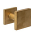 Vaste voordeurknop vierkant 64x64mm éénzijdige montage PVD messing getrommeld Vaste voordeurknop vierkant 64x64mm éénzijdige montage PVD messing getrommeld