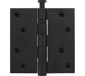 Intersteel Kogellagerscharnier rechte hoeken 89x89mm RVS zwart tot 70 kilo Intersteel Kogellagerscharnier rechte hoeken 89x89mm RVS zwart tot 70 kilo