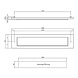 Intersteel Brievenbus met klep en regenrand geborsteld RVS