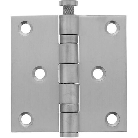 Intersteel Kogellagerscharnier rechte hoeken 76x76mm RVS geborsteld tot 50 kilo Intersteel Kogellagerscharnier rechte hoeken 76x76mm RVS geborsteld tot 50 kilo