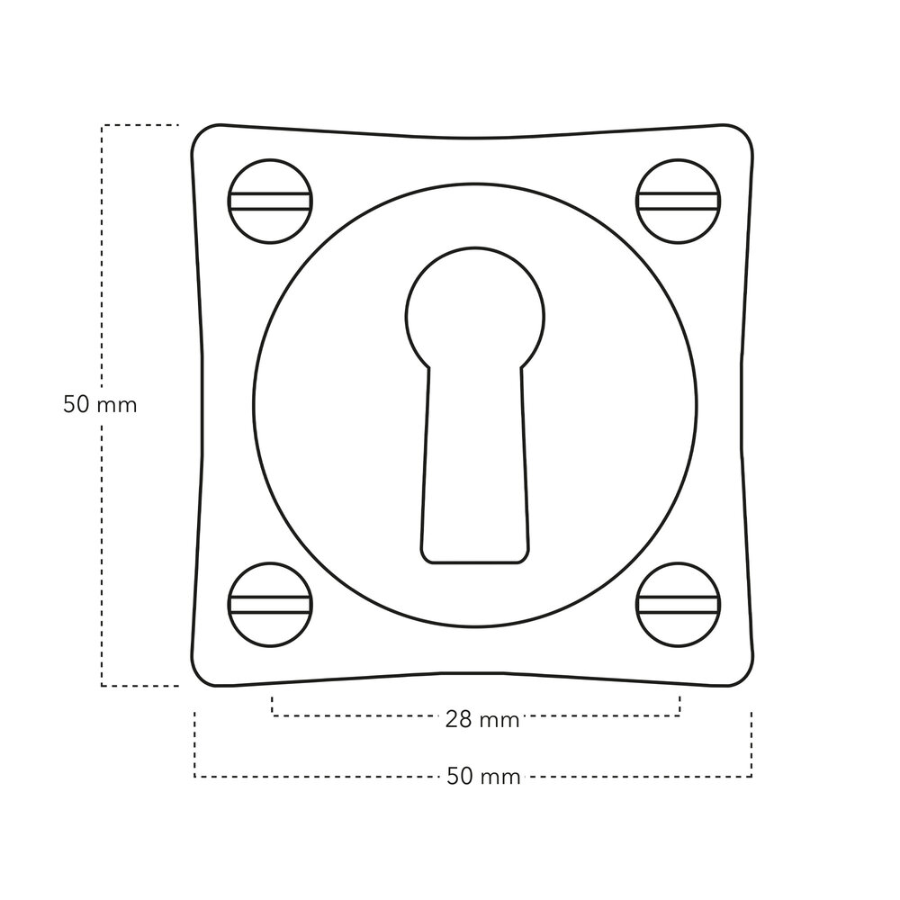 De Oude Deurklink Sleutelrozet - Vierkant mat zwart | De Oude Deurklink jaren 30 deurbeslag De Oude Deurklink Sleutelrozet - Vierkant mat zwart | De Oude Deurklink jaren 30 deurbeslag