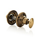 De Oude Deurklink WC slot draaiknop rond antiek messing De Oude Deurklink WC slot draaiknop rond antiek messing