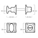 De Oude Deurklink WC slot draaiknop vierkant antiek messing De Oude Deurklink WC slot draaiknop vierkant antiek messing
