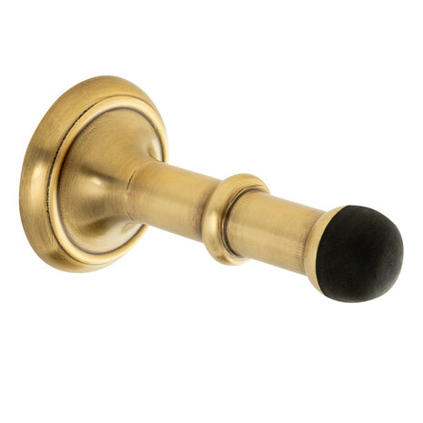 De Oude Deurklink Deurstopper wandmontage antiek messing De Oude Deurklink Deurstopper wandmontage antiek messing