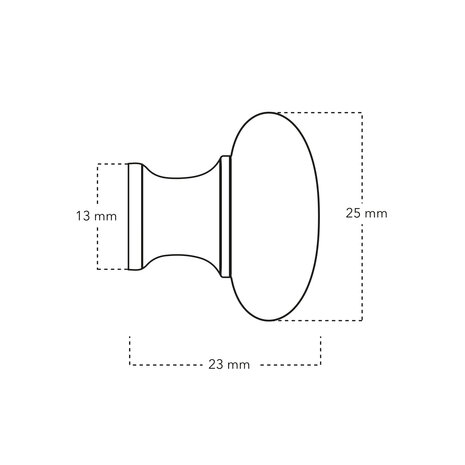 De Oude Deurklink Meubelknop 25 mm - messing gelakt | De Oude Deurklink