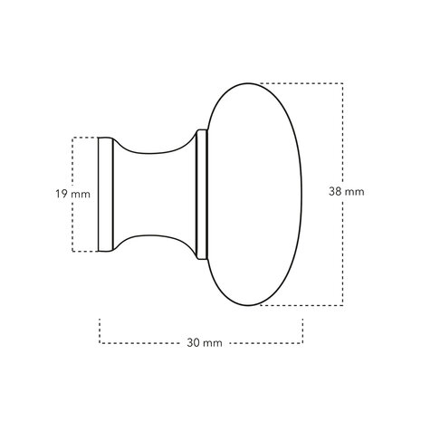 De Oude Deurklink Meubelknop 38 mm - mat nikkel | De Oude Deurklink jaren 30 meubelbeslag