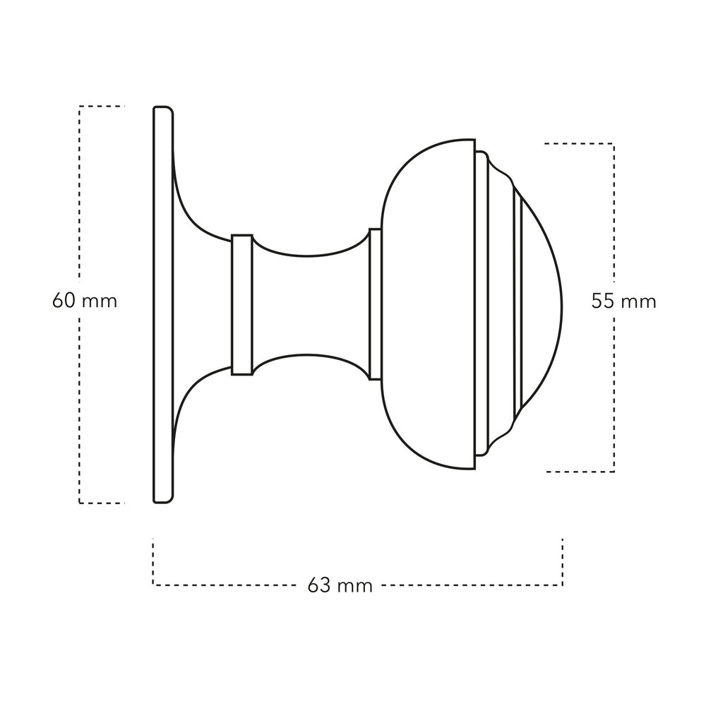 De Oude Deurklink Deurknop 55mm - Rond draaibaar | De Oude Deurklink jaren 30 deurbeslag De Oude Deurklink Deurknop 55mm - Rond draaibaar | De Oude Deurklink jaren 30 deurbeslag